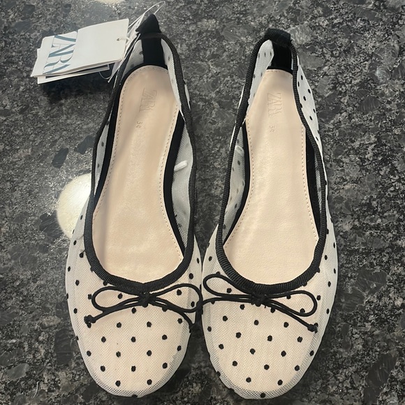 Zara Other - Nwt girls ballet flat shoe 34 2.5 zara
